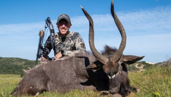Justin Rackley Drops Nyala Bull With Bow in South Africa